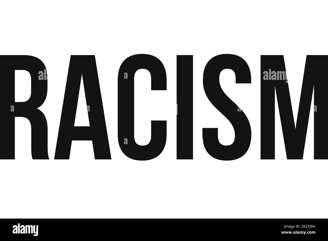 Arrêter le racisme. Nous sommes tous les mêmes. Dire non au racisme. Banque D'Images