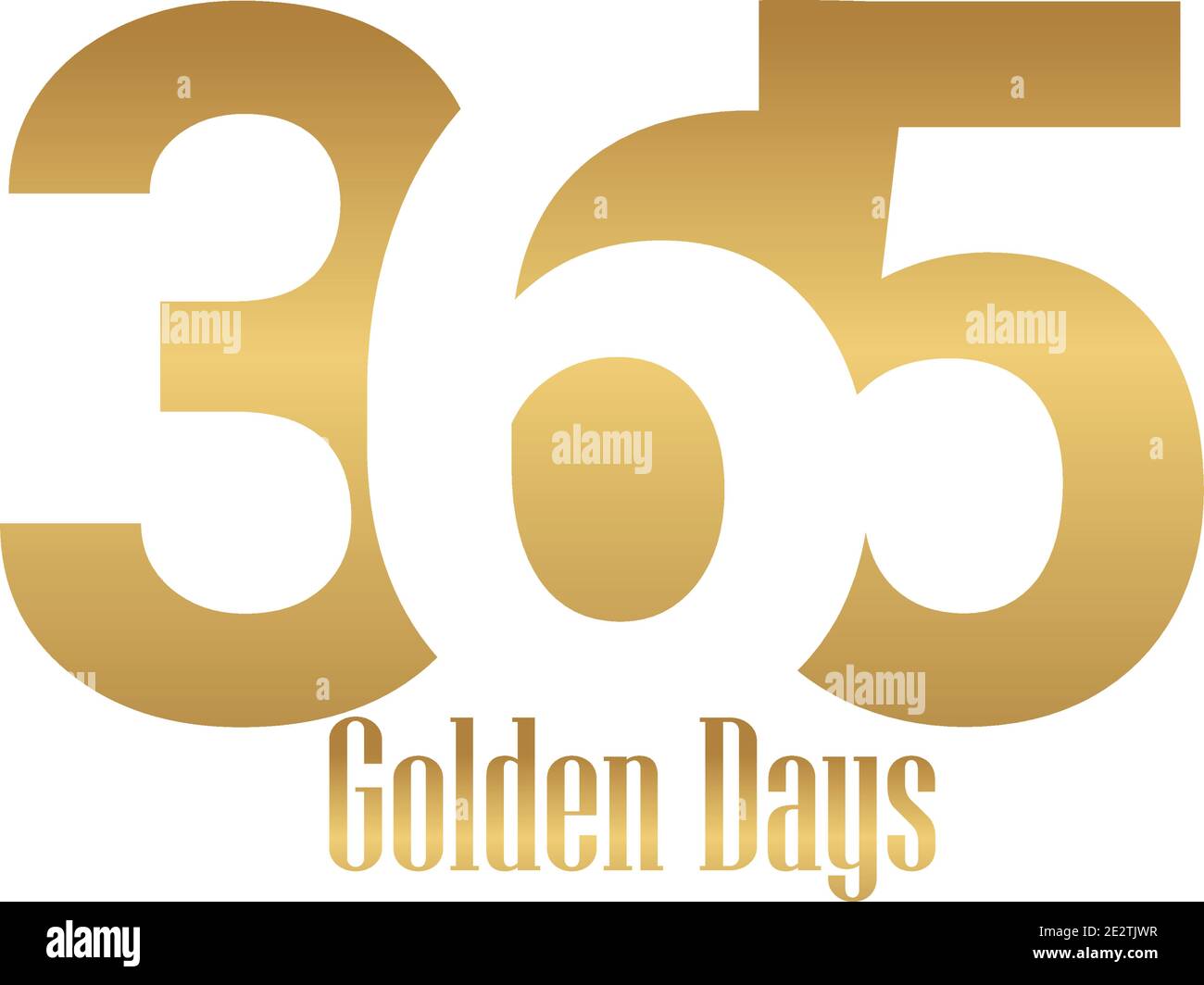 365 Golden Days vector design, 365 Days logo design Illustration de Vecteur