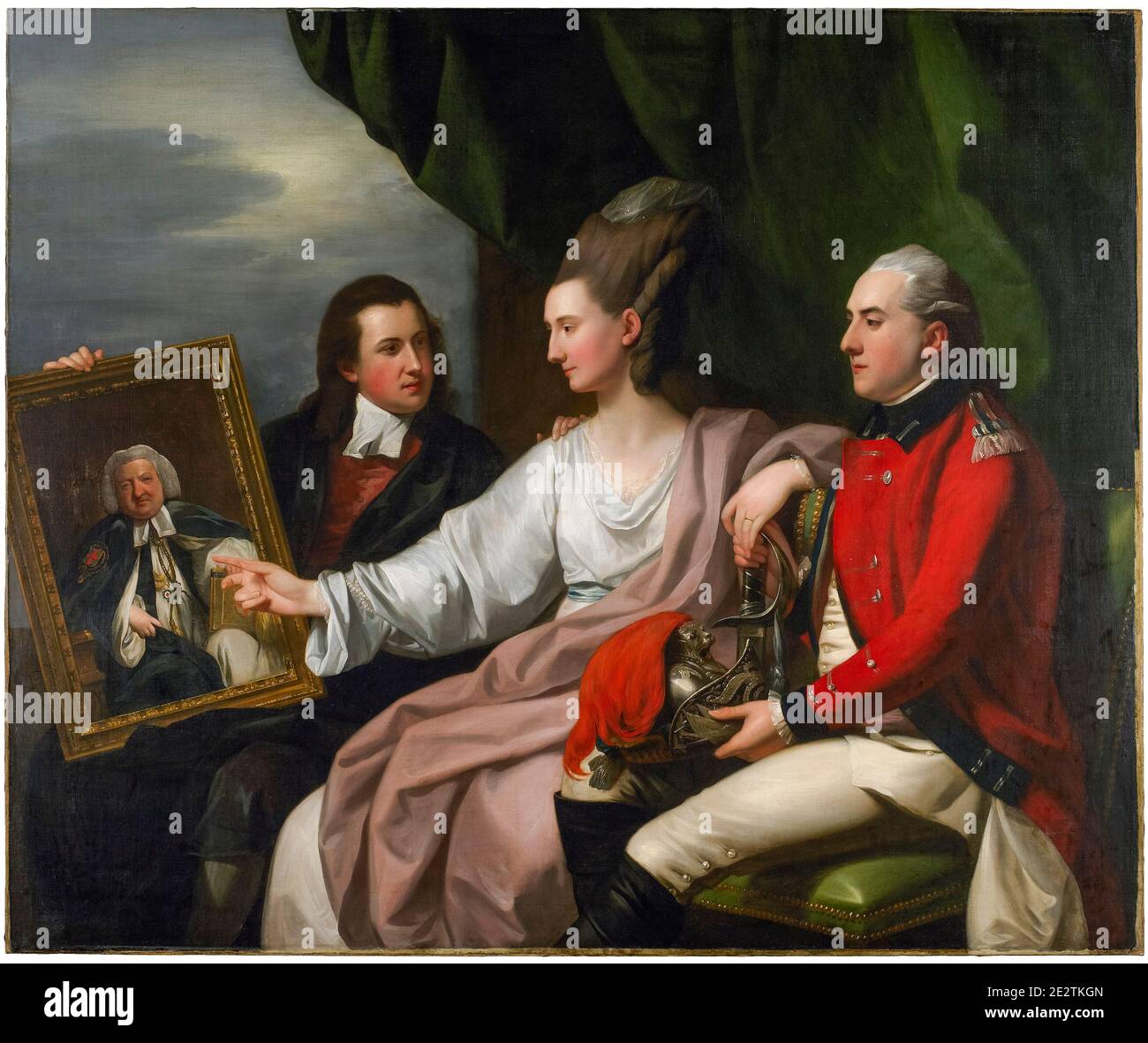 Benjamin West, Groupe de portraits de la famille Drummond, peinture, 1776 Banque D'Images