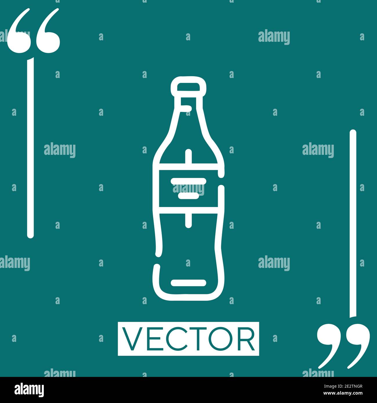 Icône de vecteur de coke icône linéaire. Ligne avec contour modifiable Illustration de Vecteur