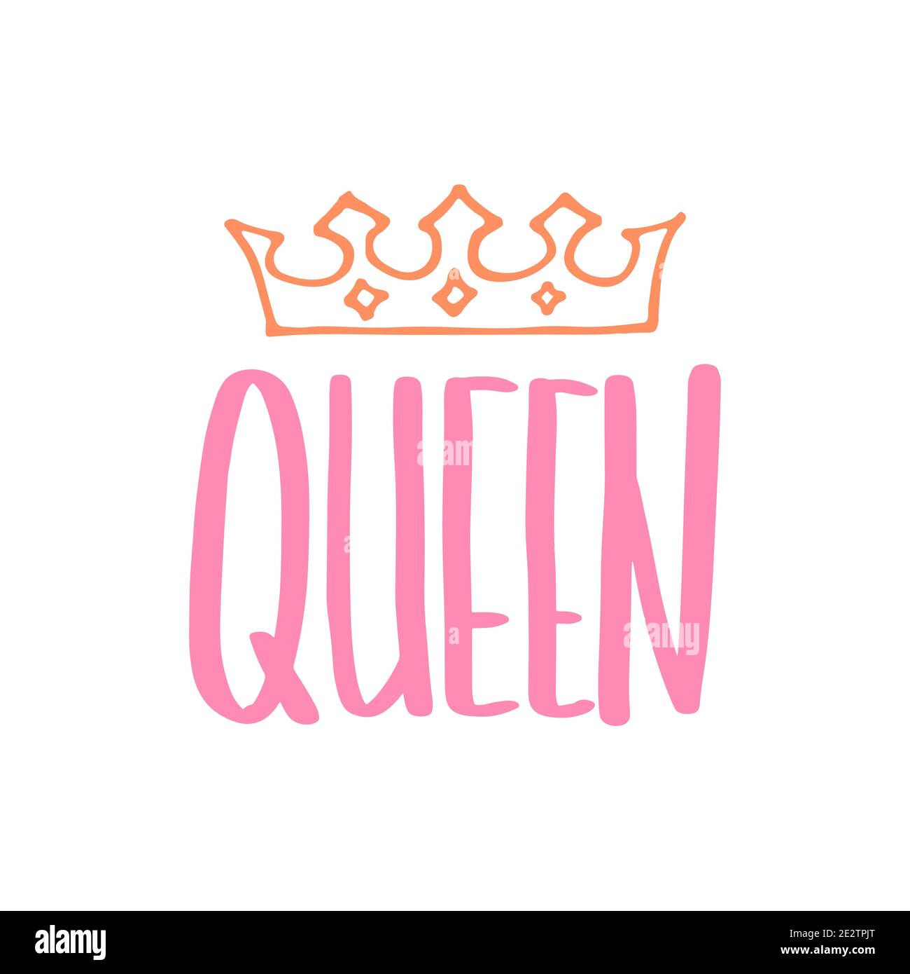Grand imprimé en forme de doodle simple dessiné à la main. Inscription tendance, texte manuscrit. Motif girly lettrage pour les imprimés de t-shirt, les étuis pour téléphones, les tasses ou Illustration de Vecteur