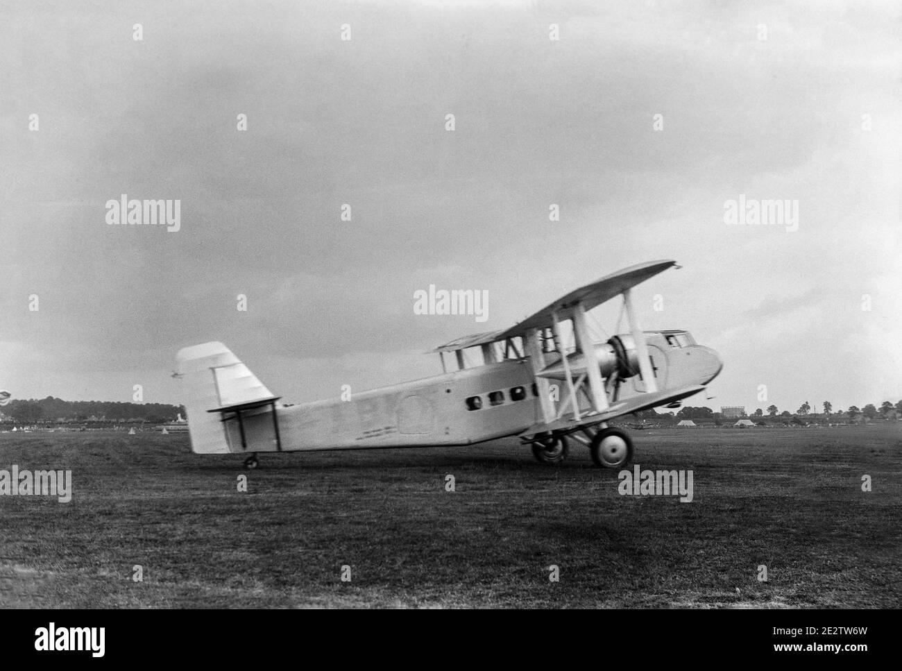 Photo Vintage D'époque Avion Biplan - Tirage Ancien, Thème Aviation, Origine France