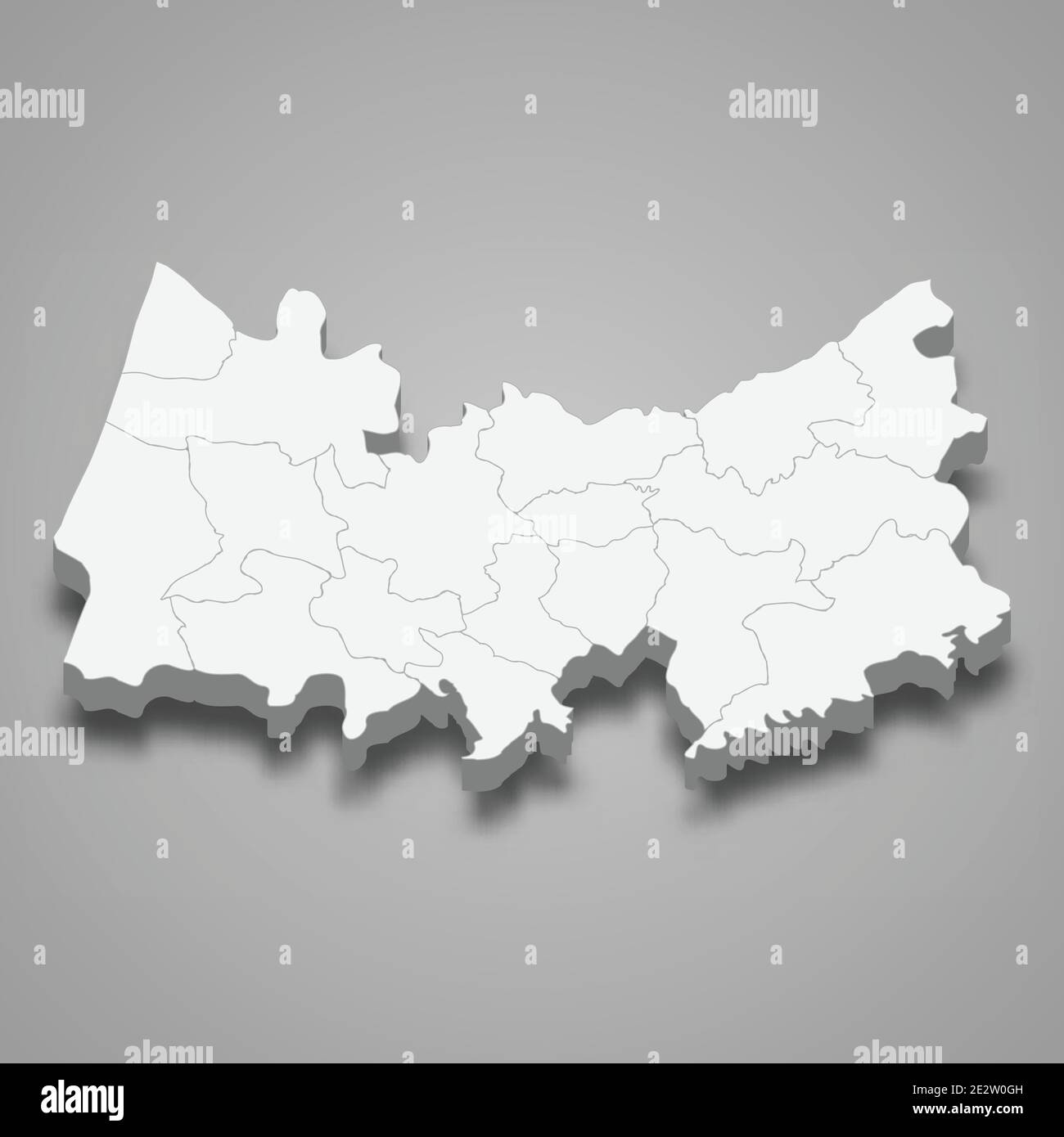 carte isométrique 3d de Coimbra est un district du Portugal, illustration vectorielle Illustration de Vecteur