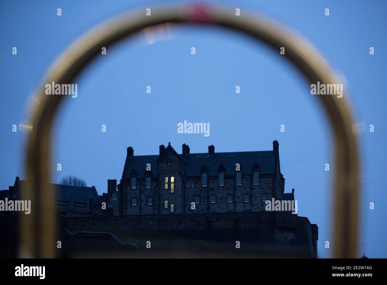 Édimbourg, Royaume-Uni. 14 janvier 2021. Château d'Édimbourg. Credit: Pako Mera/Alay Live News Banque D'Images
