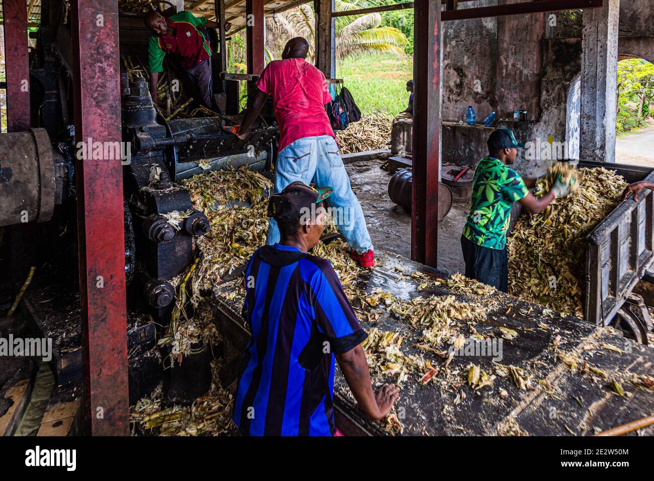Antoine Rivières Distillerie de Rhum, Saint Patrick, la Grenade Banque D'Images