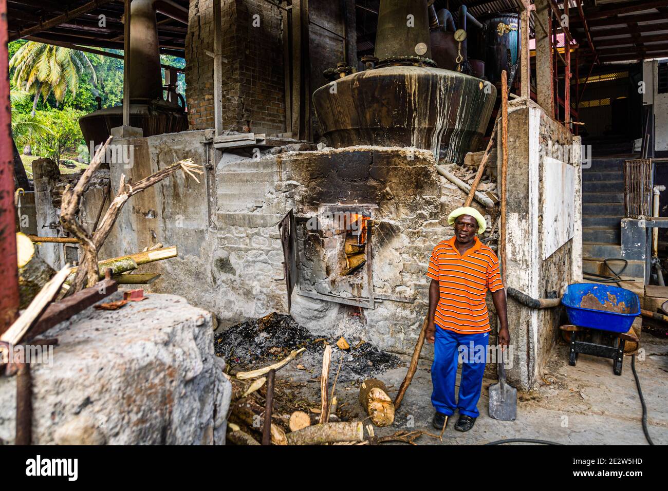 Antoine Rivières Distillerie de Rhum, Saint Patrick, la Grenade Banque D'Images