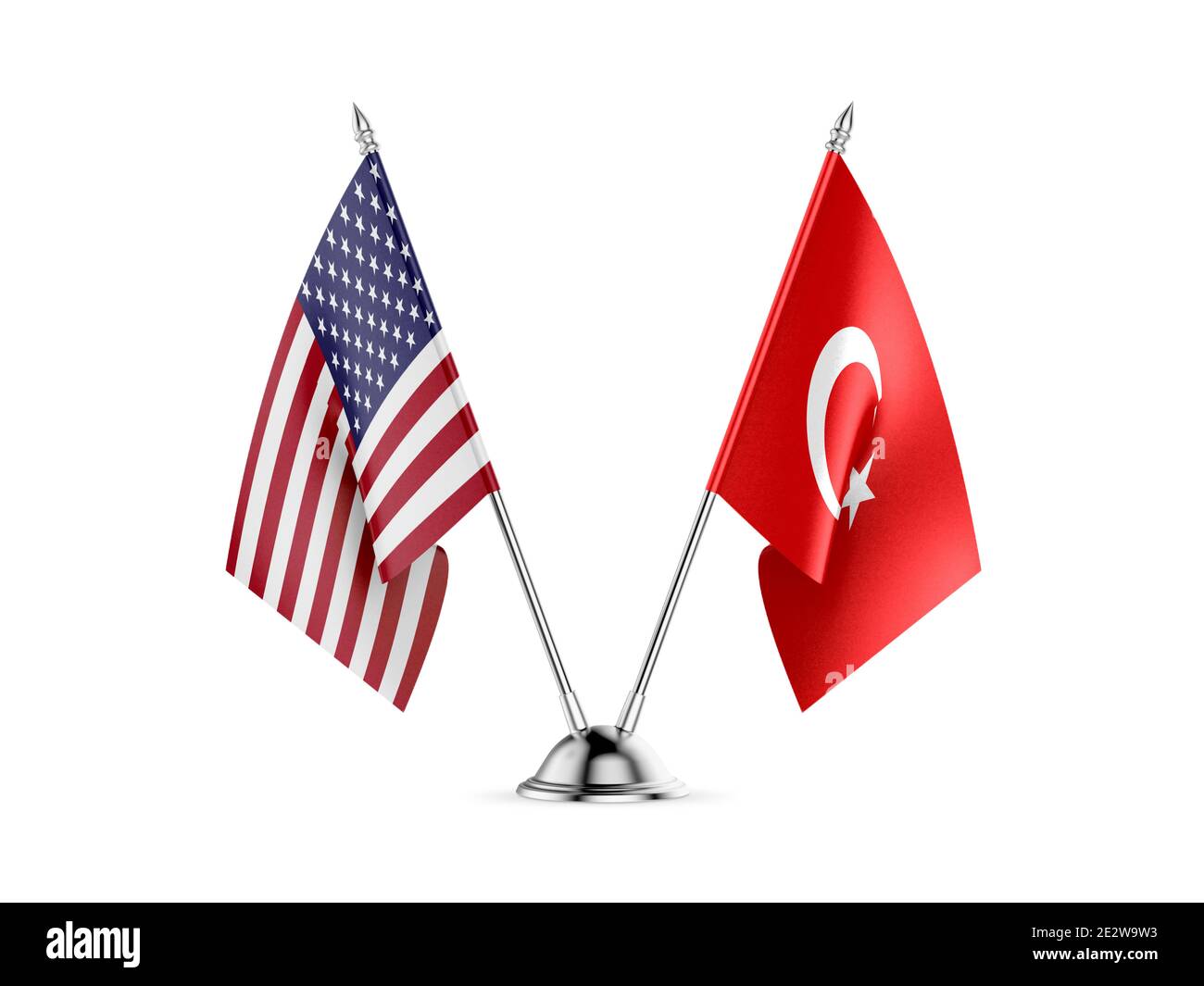 24 drapeaux, United States Amérique latine et la Turquie, isolé sur fond blanc. Image 3D Banque D'Images