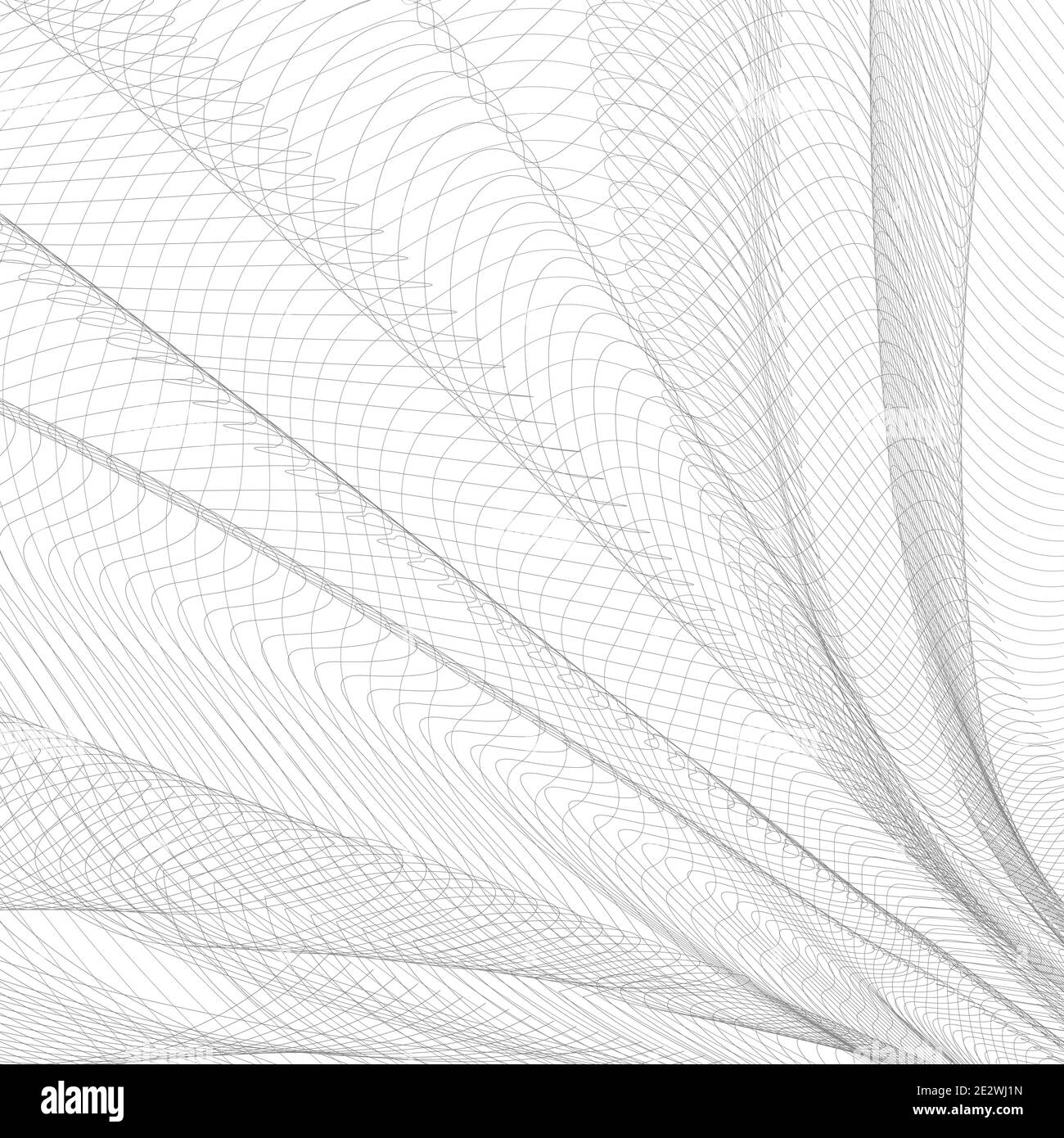 Filet replié abstrait. Courbes fines ondulées grises. Arrière-plan vectoriel à rayures monochromes. Motif de dessin au trait, textile, texture en maille. Design créatif. EPS10 Illustration de Vecteur