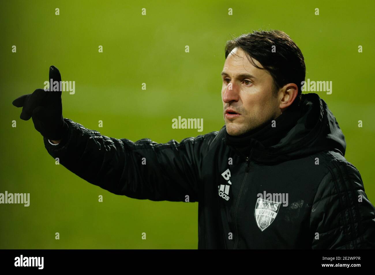 Benat San Jose, entraîneur en chef d'Eupen, photographié lors d'un match de football entre KAS Eupen et RSC Anderlecht, le vendredi 15 janvier 2021 à Eupen, le jour 20 de t Banque D'Images