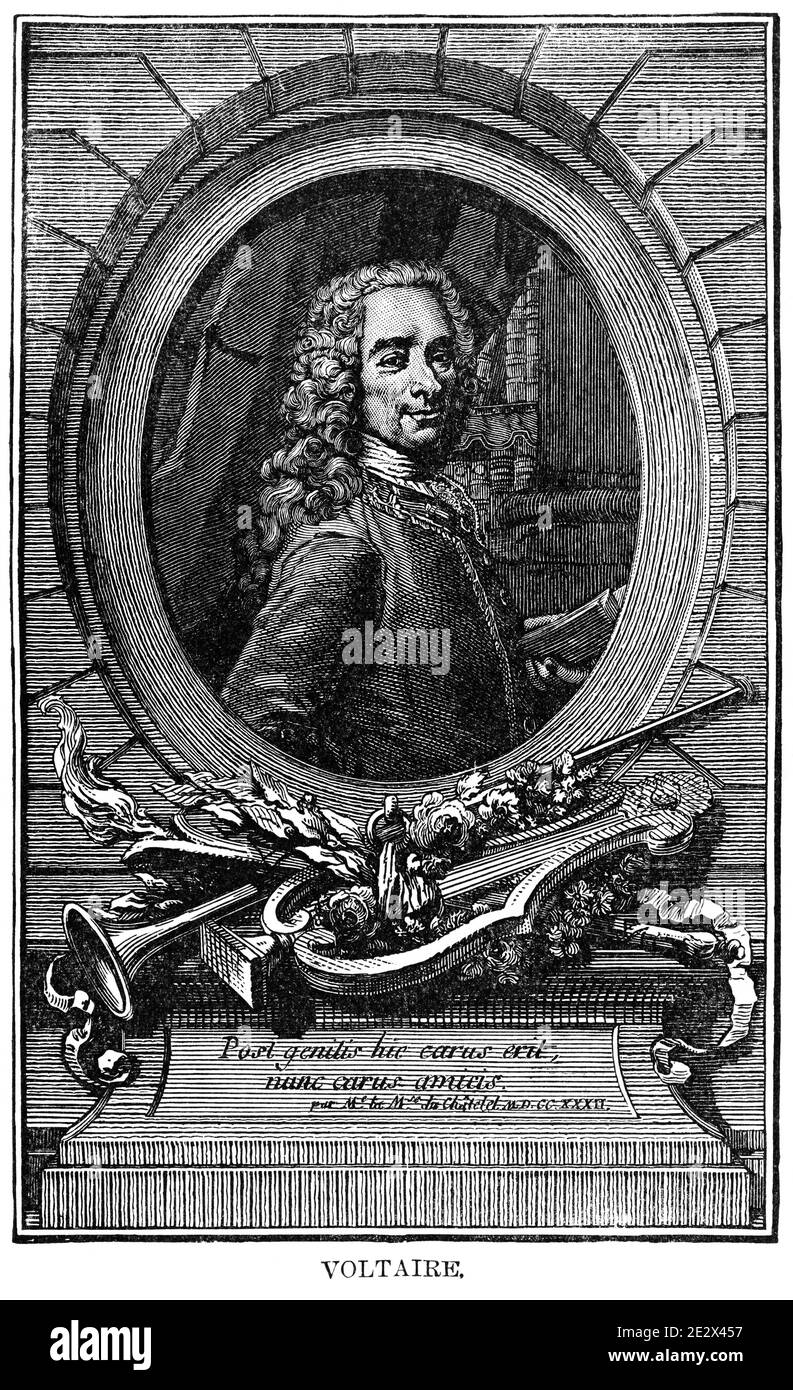 Voltaire, Illustration, Histoire du monde de Ridpath, Volume III, par John Clark Ridpath, LL. D., Merrill & Baker Publishers, New York, 1897 Banque D'Images