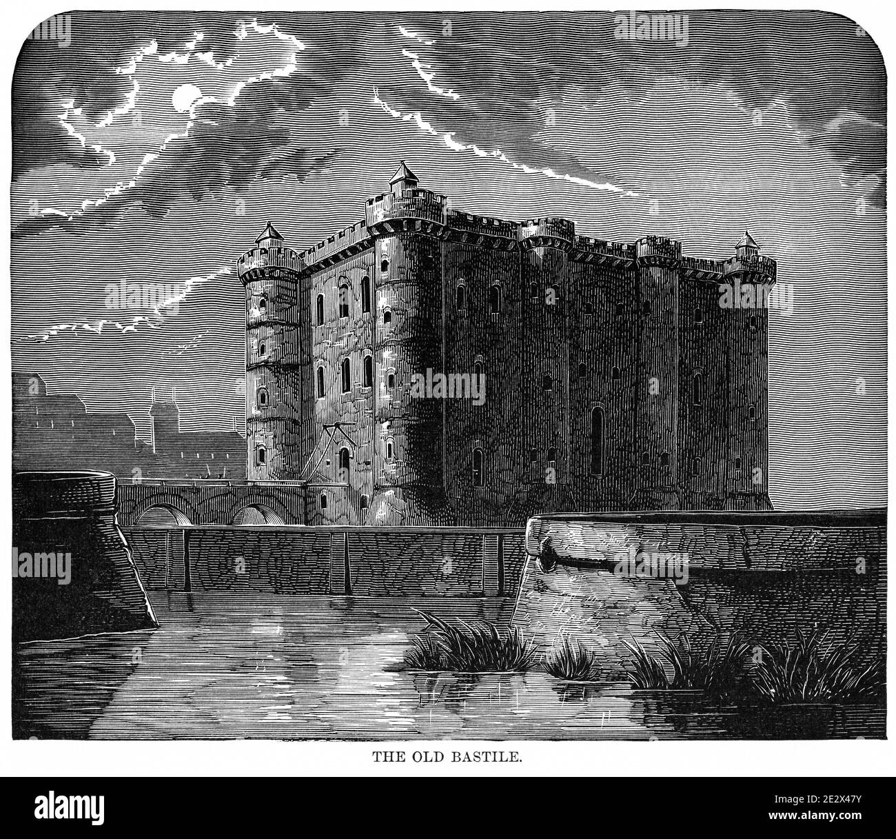 Le Vieux Bastile (Bastille), Illustration, Histoire du monde de Ridpath, Volume III, par John Clark Ridpath, LL. D., Merrill & Baker Publishers, New York, 1897 Banque D'Images