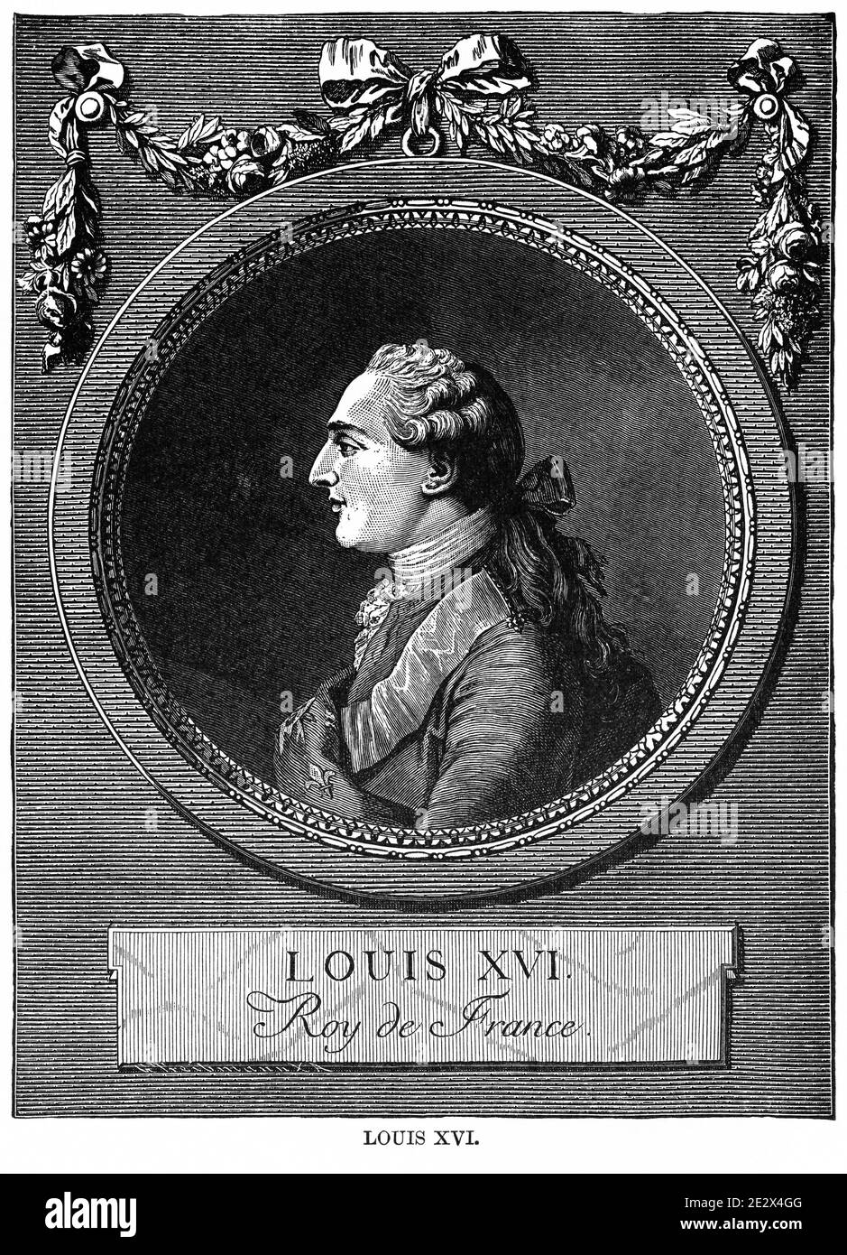 Louis XVI, illustration, Histoire du monde de Ridpath, Volume III, par John Clark Ridpath, LL. D., Merrill & Baker Publishers, New York, 1897 Banque D'Images
