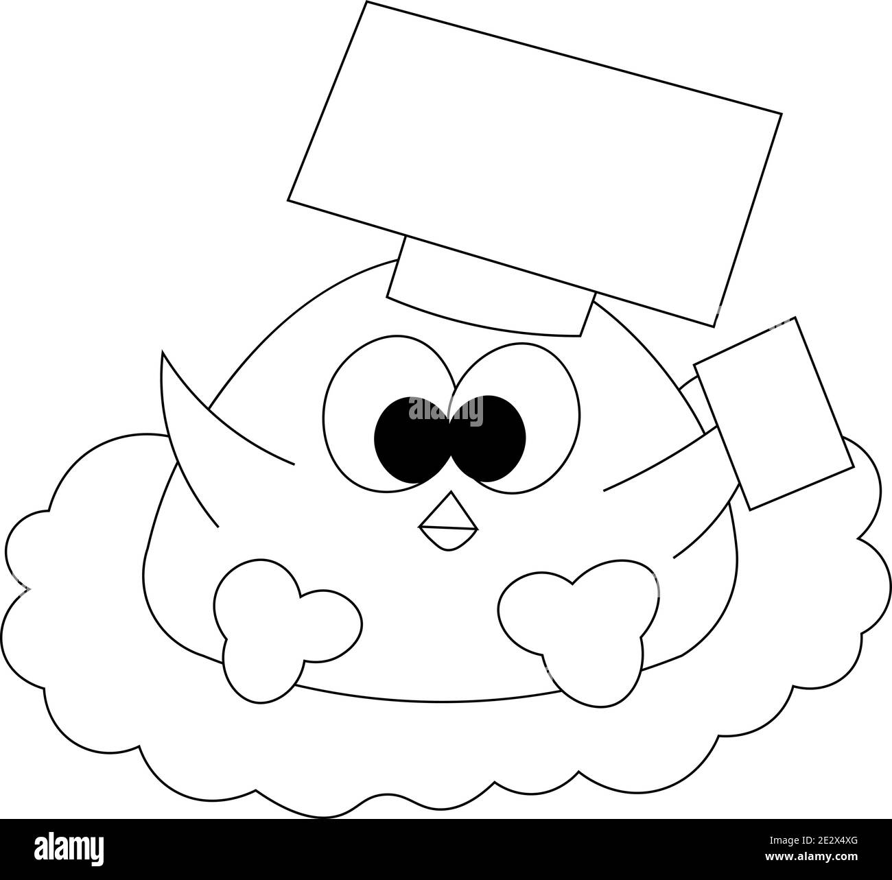 Il peut être utilisé pour la coloration des enfants, les icônes, le Web, les cartes postales, la décoration, l'emballage, les imprimés pour des choses, les couvertures pour les carnets, la décoration de boîtes pour les jouets, s Illustration de Vecteur