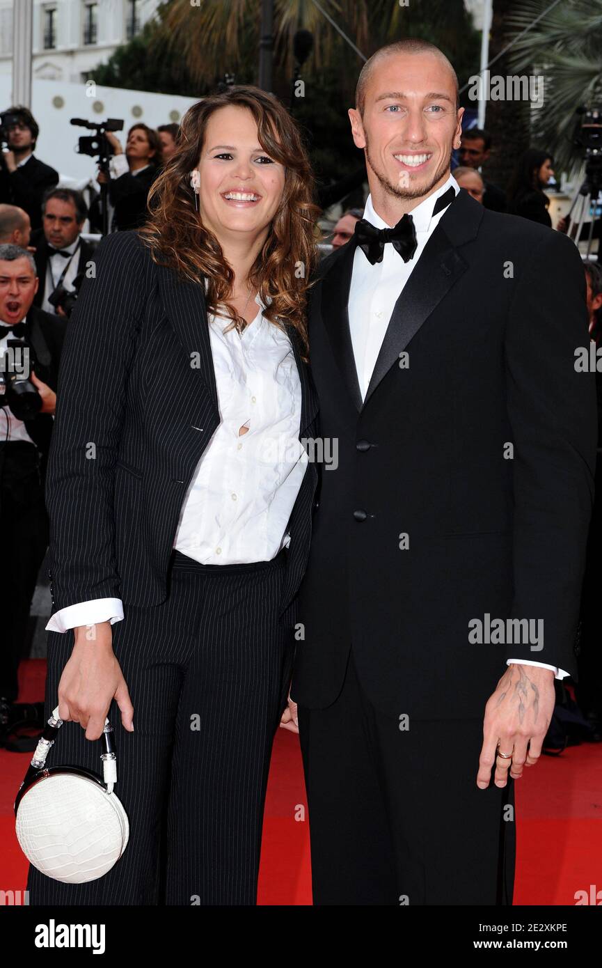 Frederick Bousquet Laure Manaudou Photos Laure Manaudou et son petit ami Frederick Bousquet arrivent à la projection  de 'la Princesse de Montpensier' présentée en compétition lors du 63e  Festival de Cannes, dans le sud de la France,