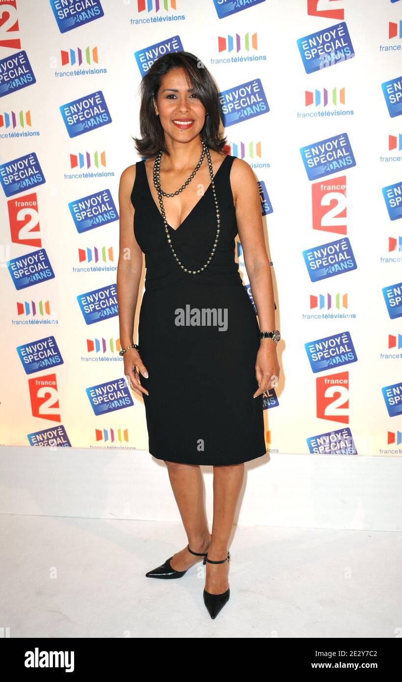 Sophie gastrine arrive pour la fête du 20e anniversaire de France 2 la