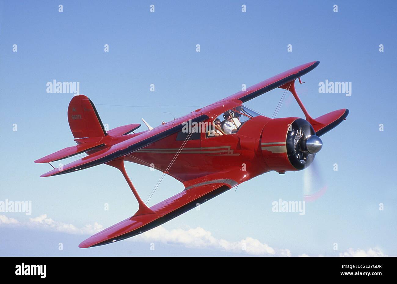 Beechcraft Airplane Company Model17 Stagerwing Airplane. Banque D'Images