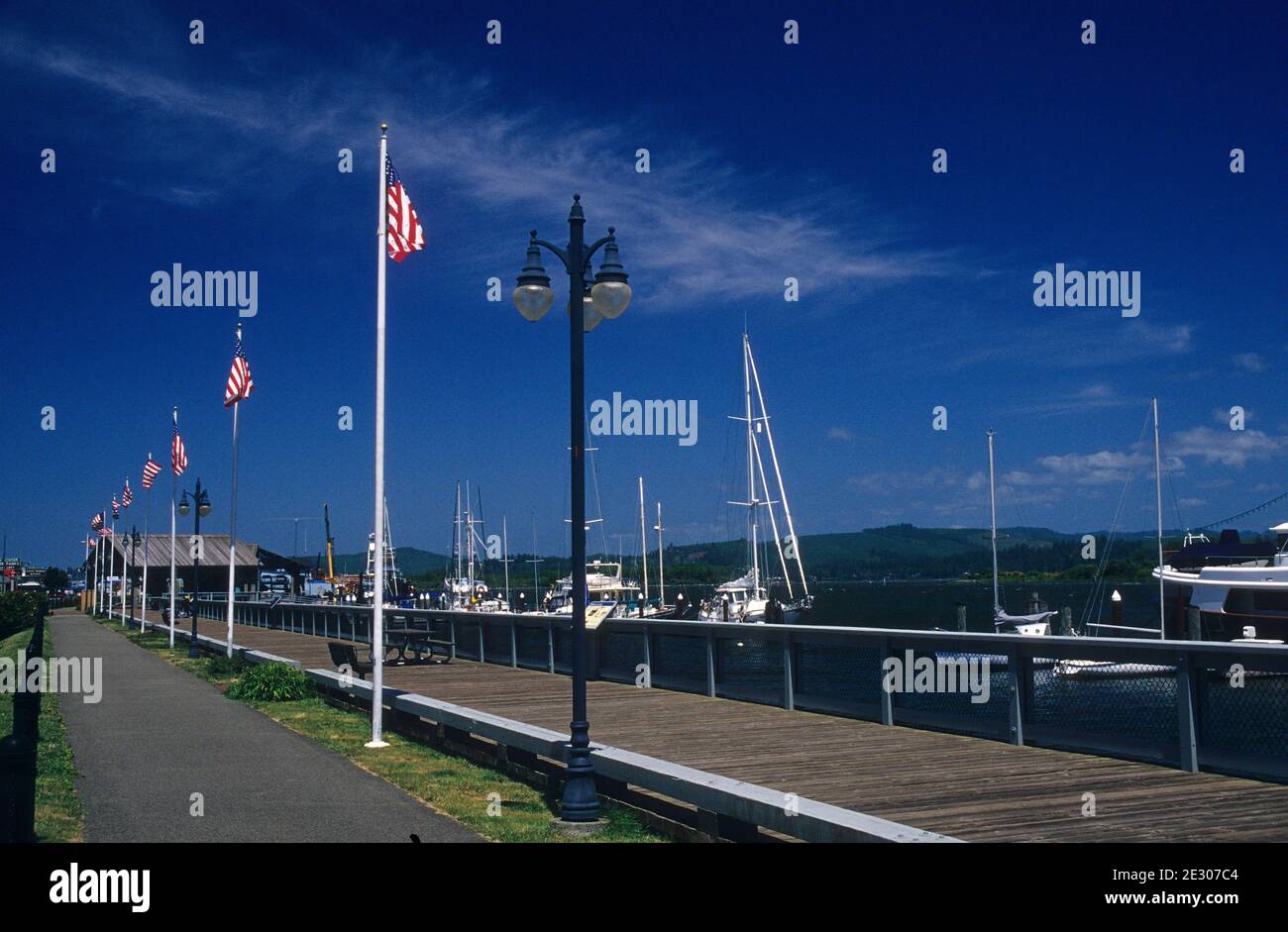 Bayfront Walk, Coos Bay, Oregon Banque D'Images