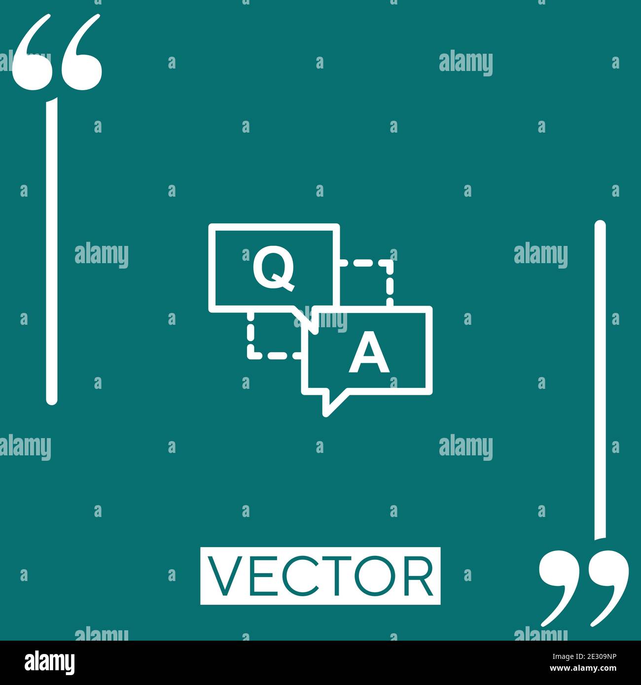 Icône de vecteur de questions icône linéaire. Ligne de contour modifiable Illustration de Vecteur