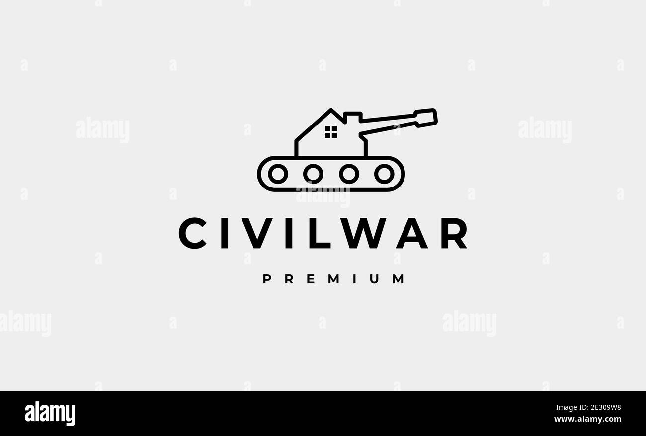 illustration vectorielle de la conception du logo du char d'assaut militaire Illustration de Vecteur