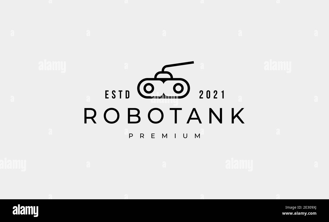illustration vectorielle du logo tank robot Illustration de Vecteur