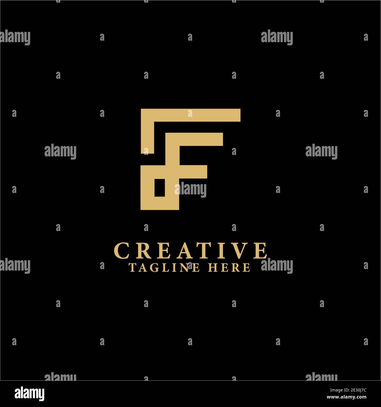 Motif vectoriel du logo F de la lettre initiale Illustration de Vecteur
