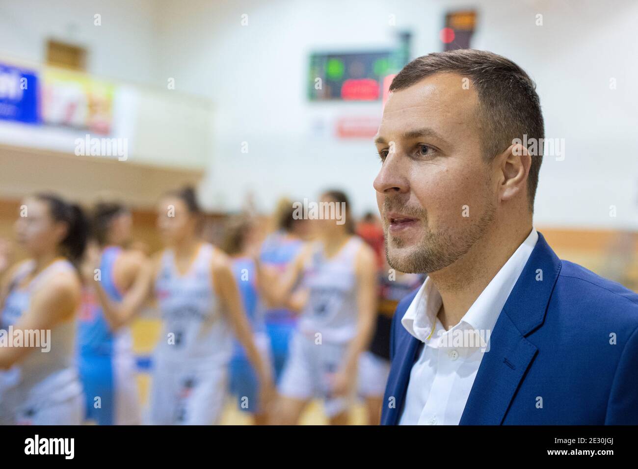 2021-01-15. Vilius Stanisauskas - LCC tarptautinis universitetas Klaipeda entraîneur de l'équipe de basket-ball Banque D'Images
