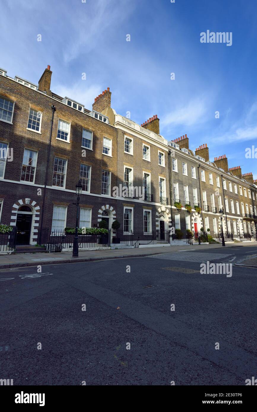 Bedford Square, Bloomsbury, Camden, Londres, Royaume-Uni Banque D'Images