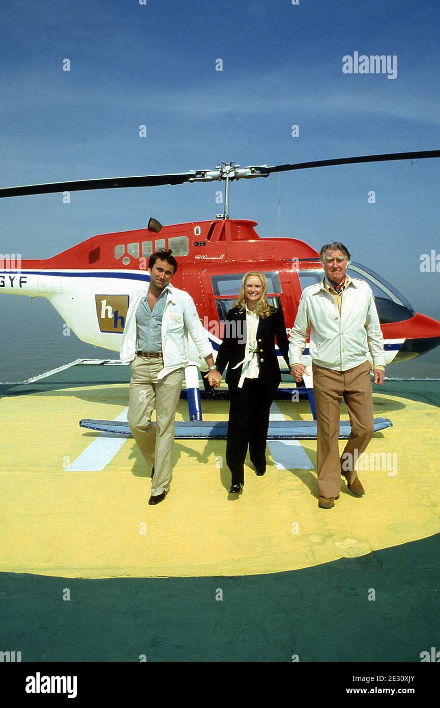 Roy, Joan et Michel Bates de Sealand. Mai 1979 Banque D'Images