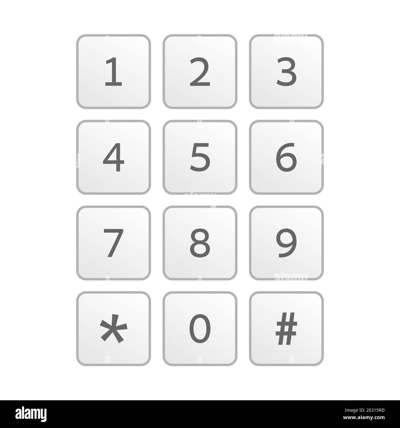 Clavier avec chiffres pour l'interface utilisateur à écran tactile du  téléphone portable. Illustration vectorielle isolée sur fond blanc Image  Vectorielle Stock - Alamy