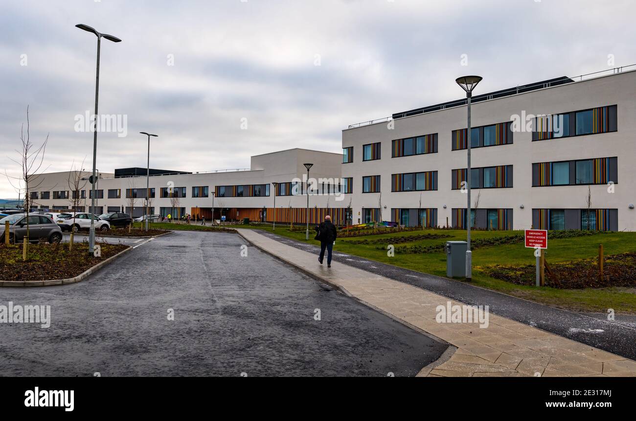 East Lothian Community Hospital, Haddington, Écosse, Royaume-Uni, qui est un centre de vaccination pour administrer le programme de vaccination contre le coronavirus Banque D'Images