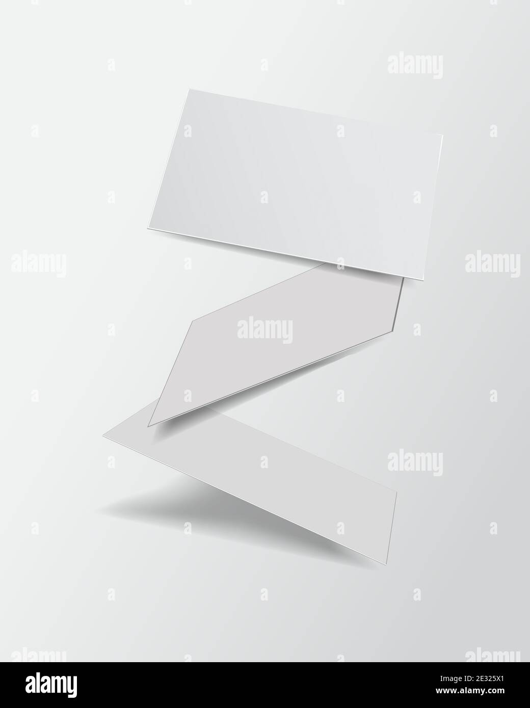 Créer des cartes de visite. Espaces vides. Modèle de documents de marquage tombant. Illustration vectorielle isolée en arrière-plan. Illustration de Vecteur