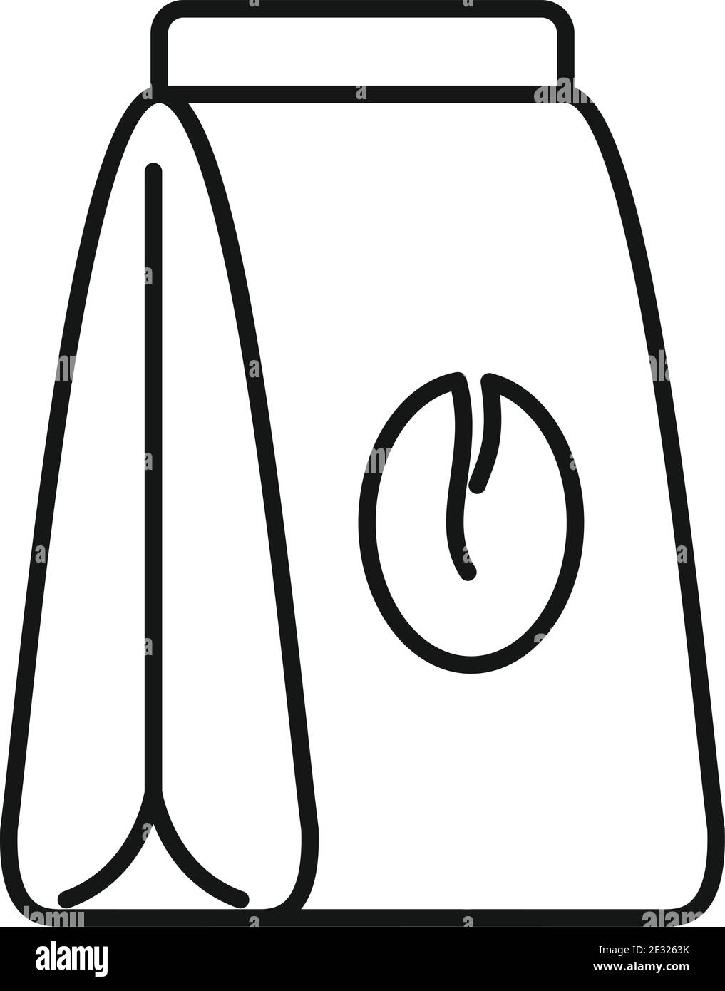 Icône de l'emballage café, style contour Illustration de Vecteur