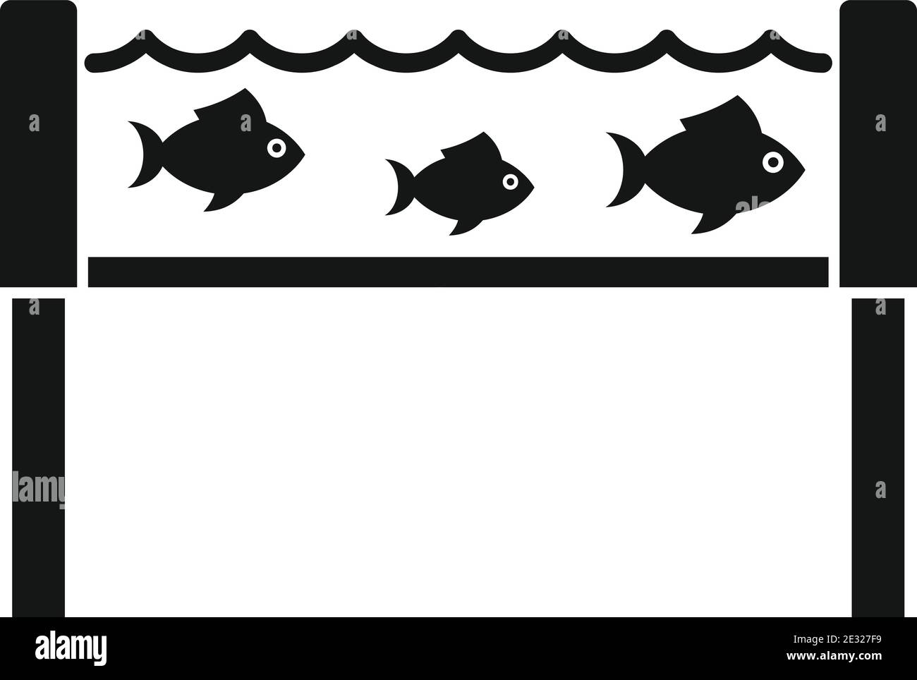 Icône aquarium de l'industrie du poisson, style simple Illustration de Vecteur