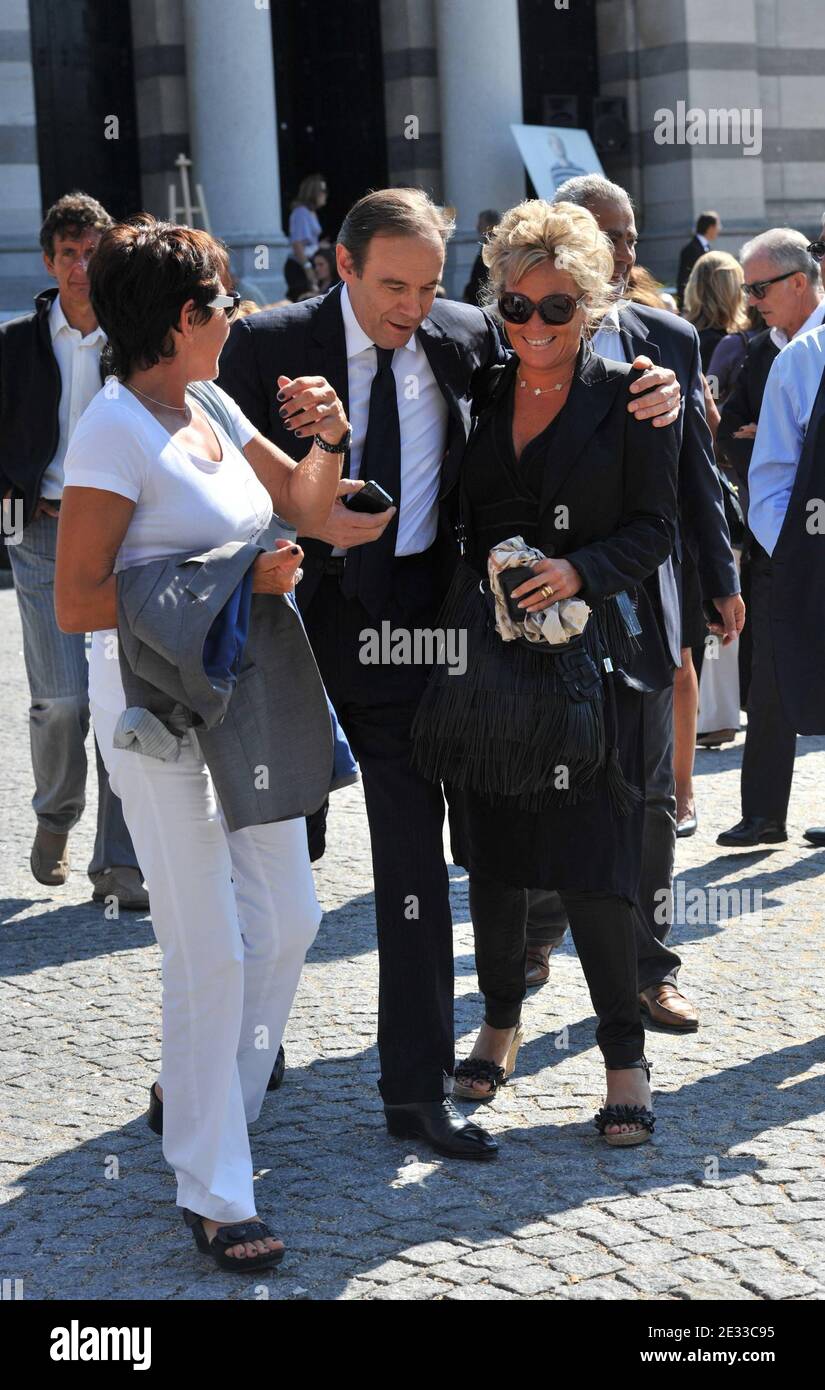 Xavier Couture assiste à la cérémonie funéraire du champion français Laurent Fignon au crématorium du Père Lachaise à Paris, France, le 3 septembre 2010. L'ancien gagnant du Tour de France à deux reprises, âgé de 50 ans, est décédé à l'hôpital Pitie-Salpetrière de Paris le 31 août, à la suite d'une bataille contre le cancer. Photo par ABACAPRESS.COM Banque D'Images