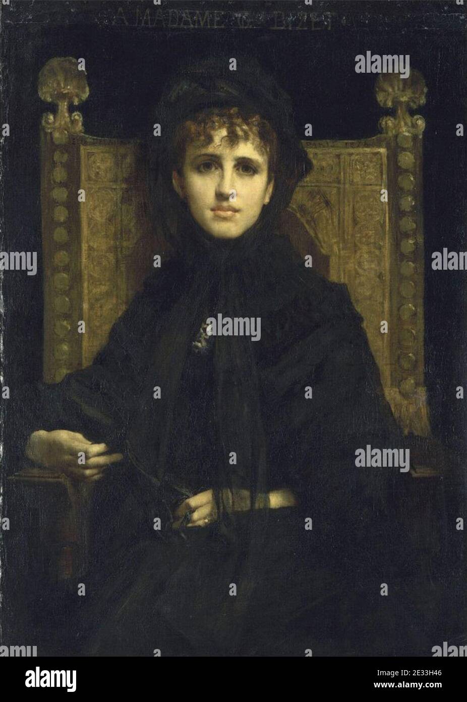 Madame Georges Bizet par Jules-Élie Delaunay. Banque D'Images