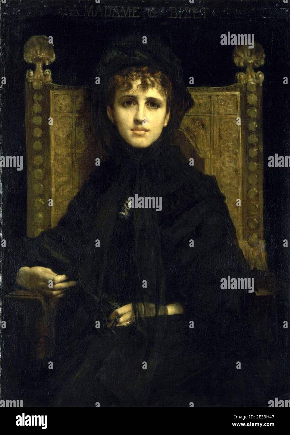 Madame Georges Bizet par Jules-Élie Delaunay (à jeun). Banque D'Images