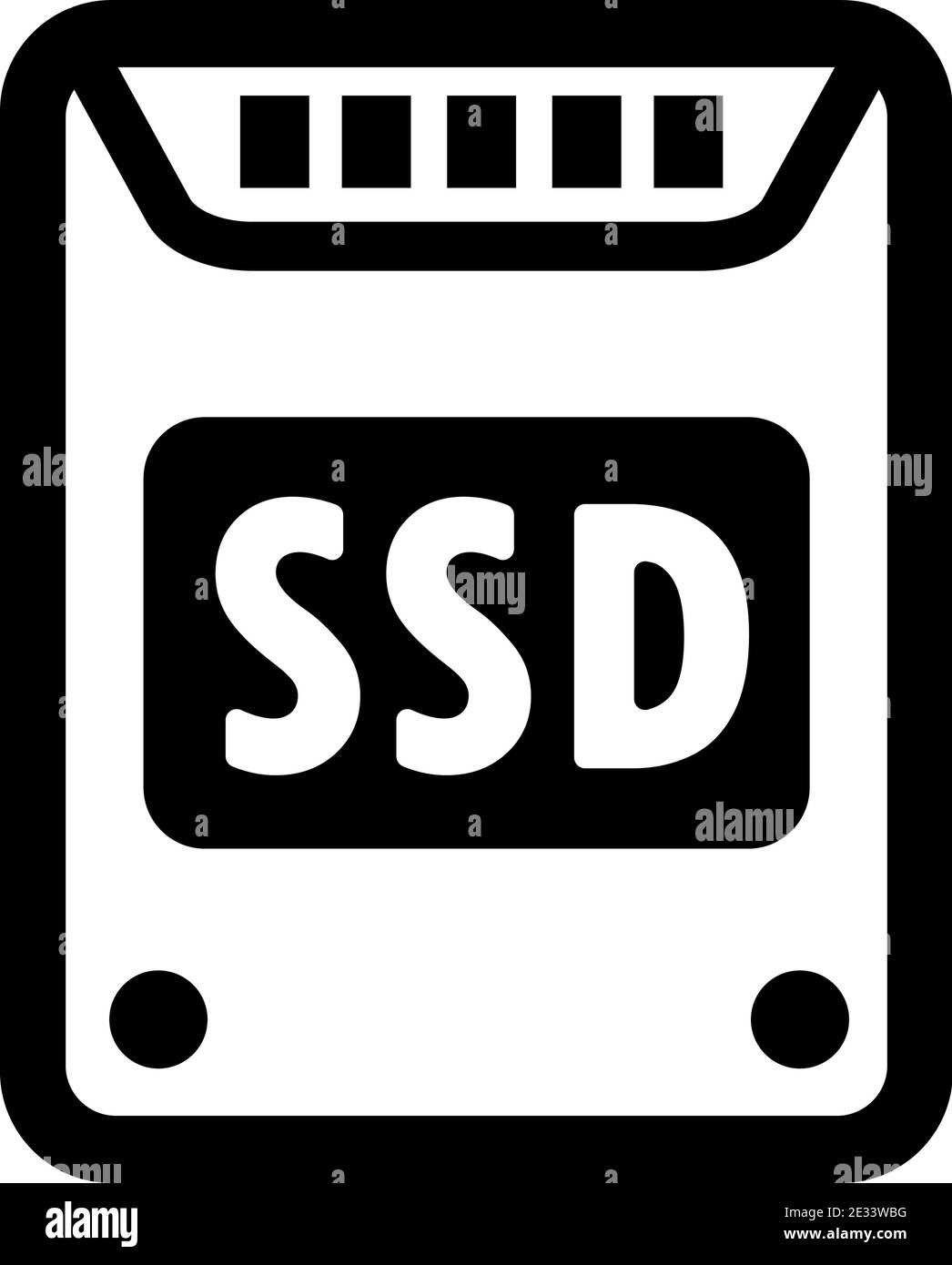 Icône matériel, SSD, disque dur. Simple ligne fine, vectorisation des icônes matérielles pour l'interface utilisateur et UX, le site Web ou l'application mobile Illustration de Vecteur