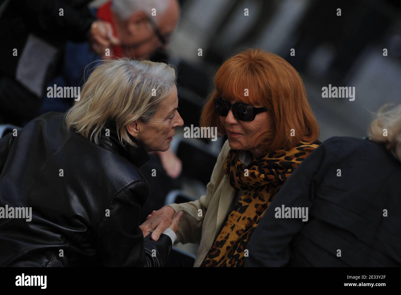 L'épouse de Claude Chabrol, Aurore Chabrol, et Stéphane Audran, ont assisté à un hommage rendu au réalisateur français Claude Chabrol à la Cinémathèque de Paris, France, le 17 septembre 2010. Claude Chabrol, fondateur du cinéma Nouvelle vague en France dans les années 50 et 60, est décédé le 12 septembre à l'âge de 80 ans. Photo de Briquet-Orban/ABACAPRESS.COM Banque D'Images