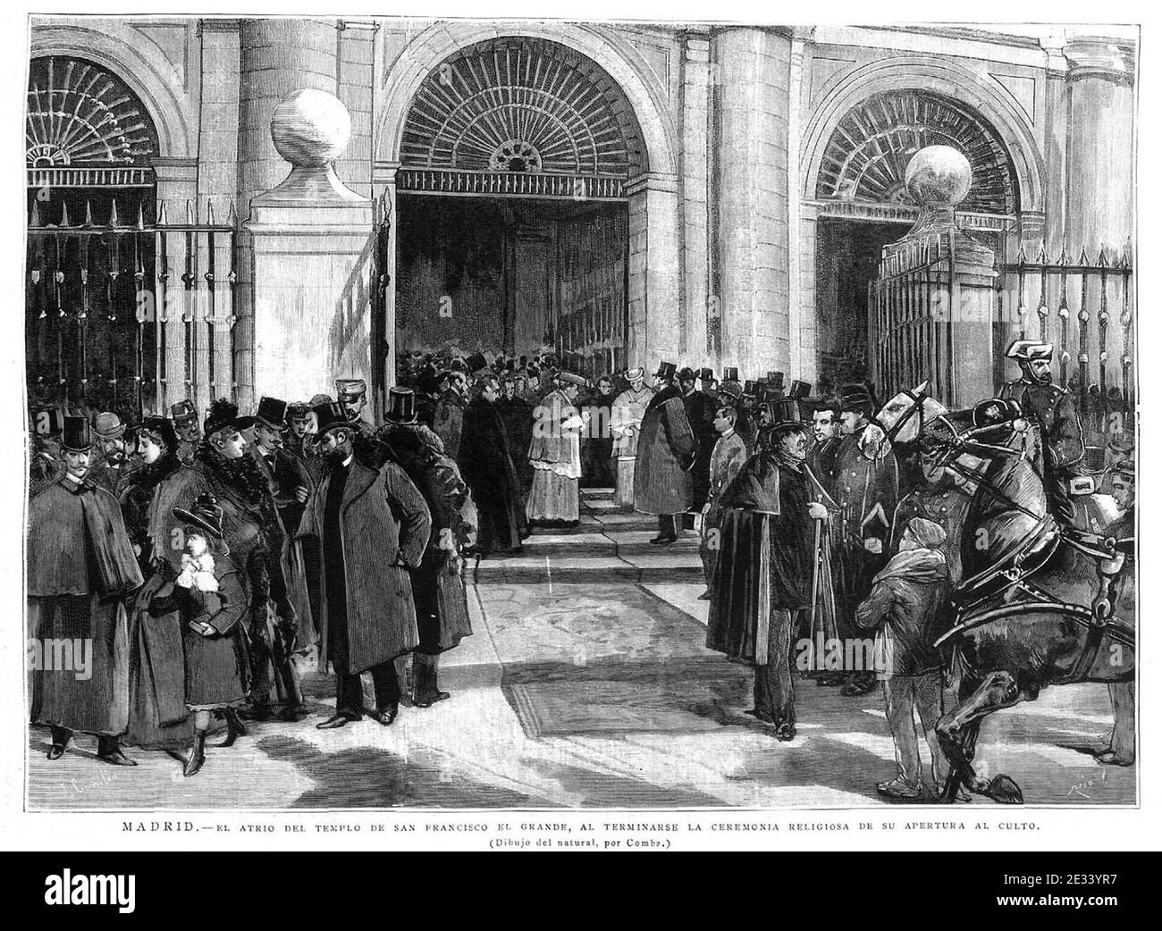 Madrid, El atrio del templo de San Francisco el Grande. Banque D'Images