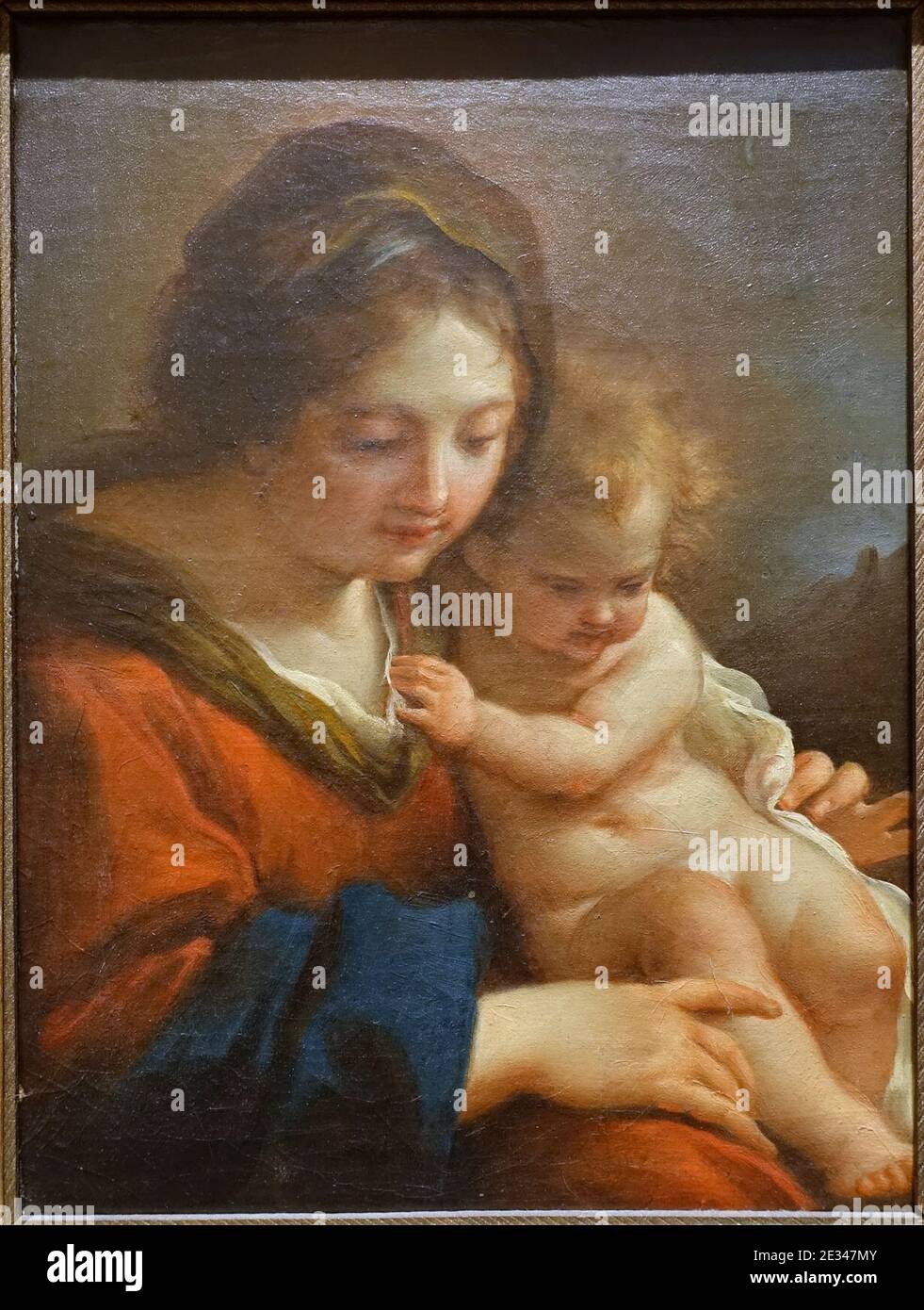 Madonna avec enfant, par Giuseppe Cades, Rome, c. 1790, huile sur toile - Blanton Banque D'Images
