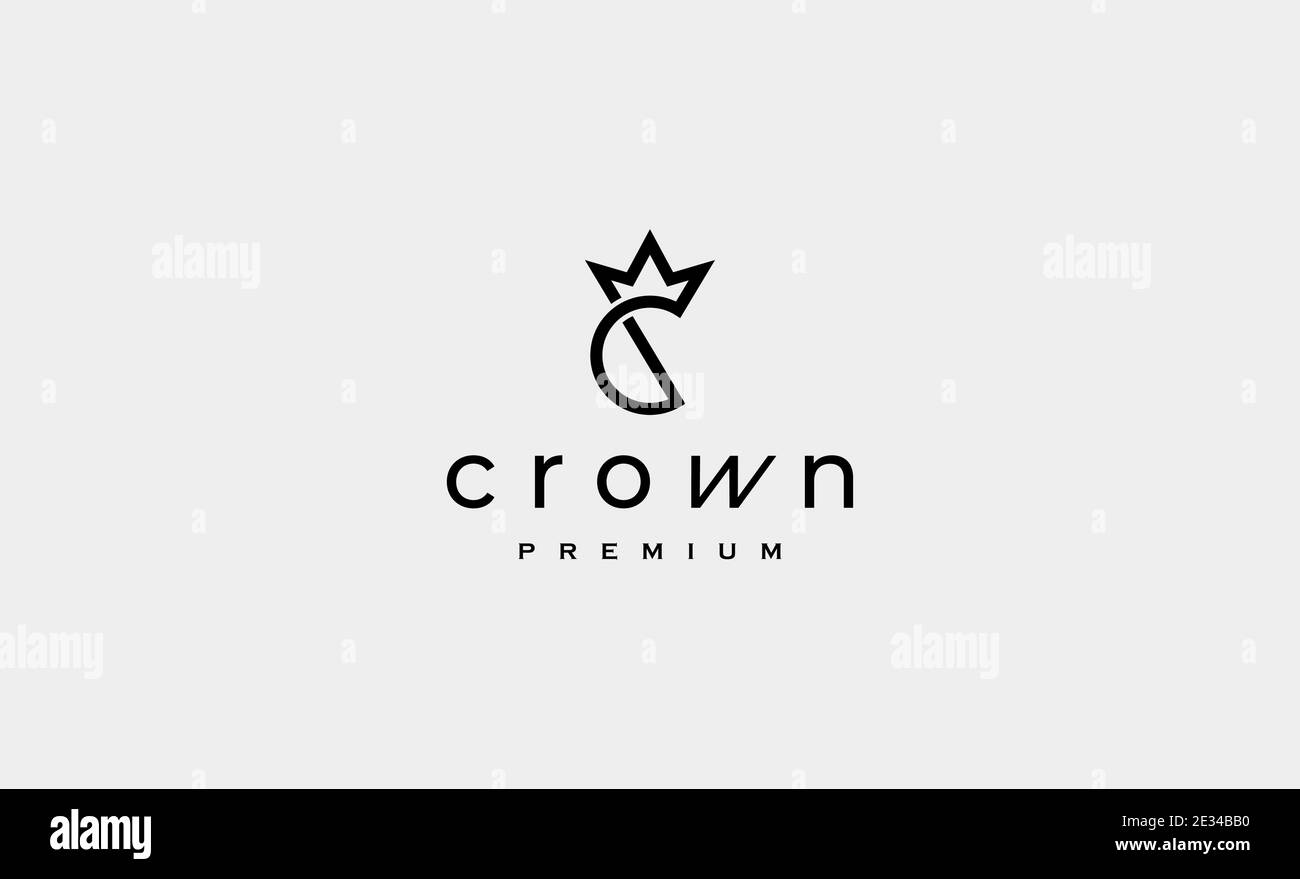 C Illustration du logo King Royal Design Vector Illustration de Vecteur