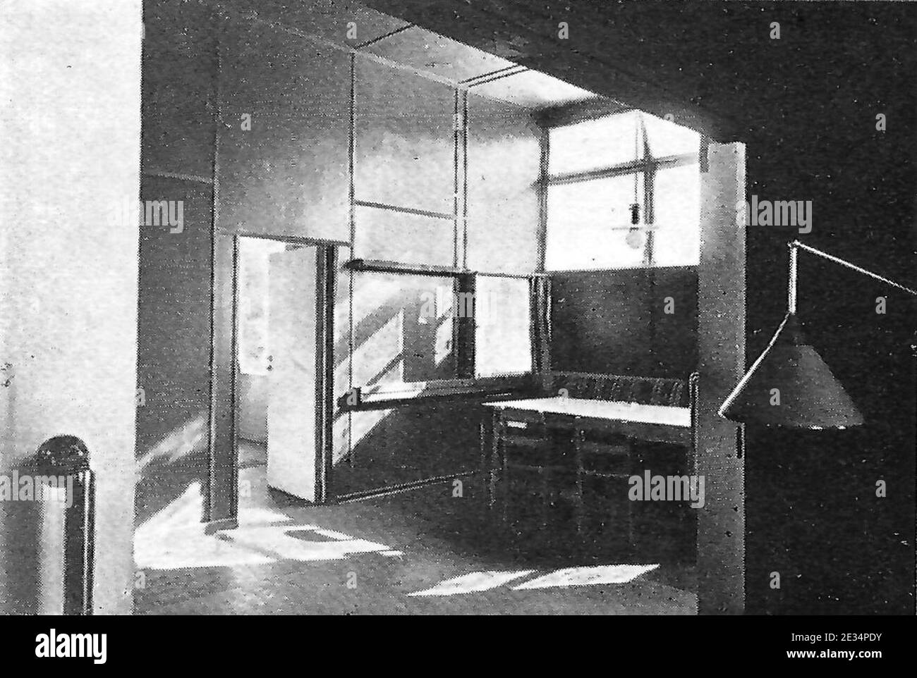 Magdeburg Musterwohnhaus 1927 Wohnzimmer Thermosplattenbauweise Bild 2. Banque D'Images