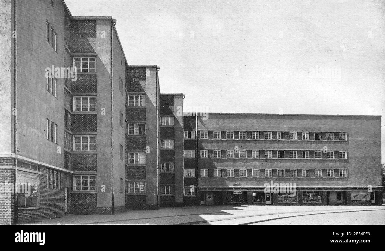 Magdeburg Siedlung an der GR Diesdorfer Straße Enckeplatz. Banque D'Images
