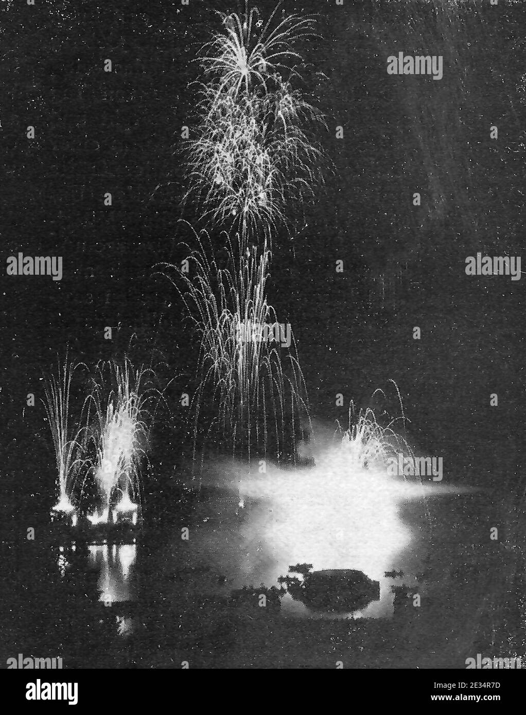 Magdeburg Feuerwerk auf der Ausstellung. Banque D'Images
