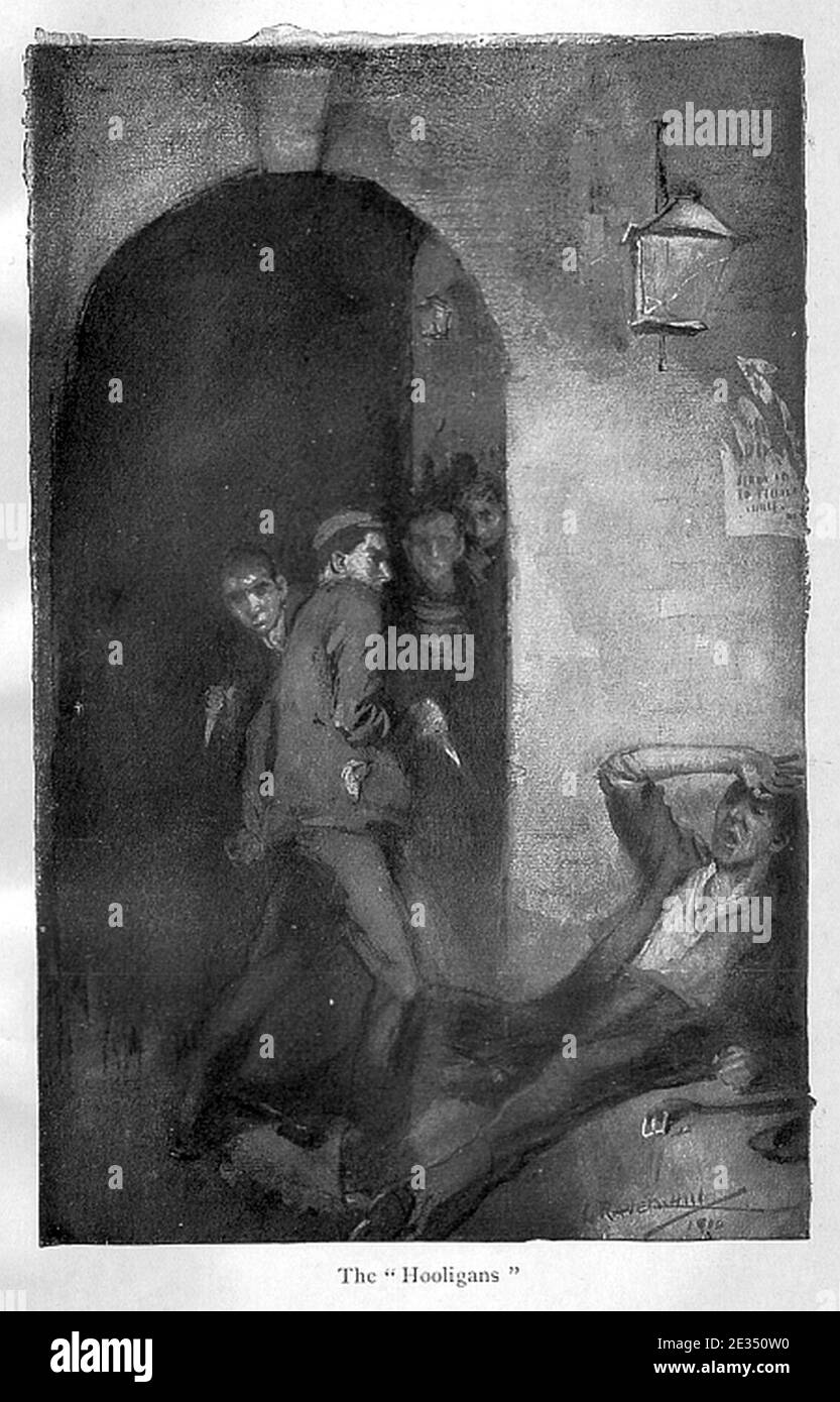 Leonard Raven-Hill - les hooligans - 1899. Banque D'Images