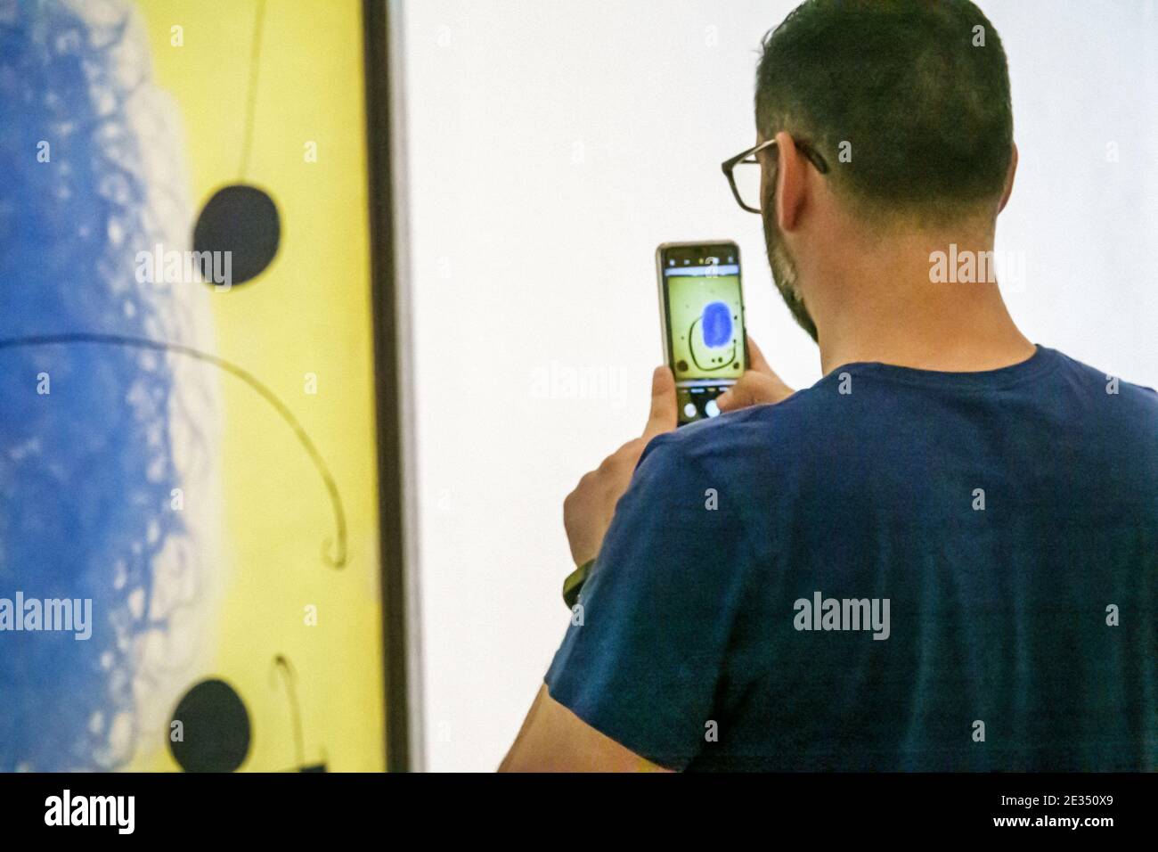 Espagne Barcelone hispanique Catalogne Catalogne Catalunya Parc de Montjuic Fundacio Joan Fondation Miro Musée d'art contemporain intérieur galerie exposition pa Banque D'Images