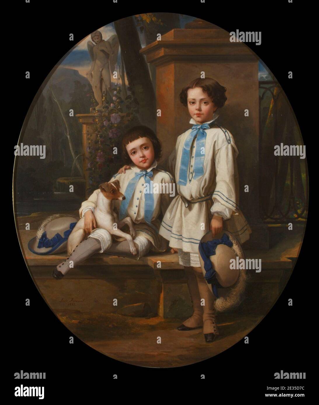 Luis Ferrant - Alejandro et Luis Ferrant y Fischermans, les neveux du peintre Banque D'Images