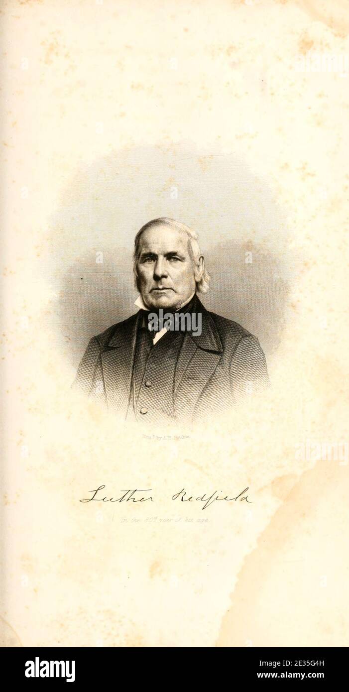 Luther Redfield (1780-1867), 80 ans. Banque D'Images