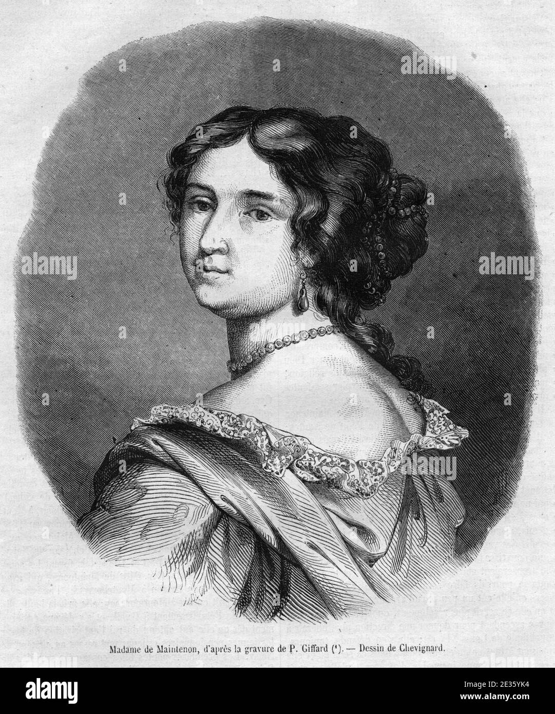 Madame de Maintenon (par LeChevallier-Chevignard). Banque D'Images