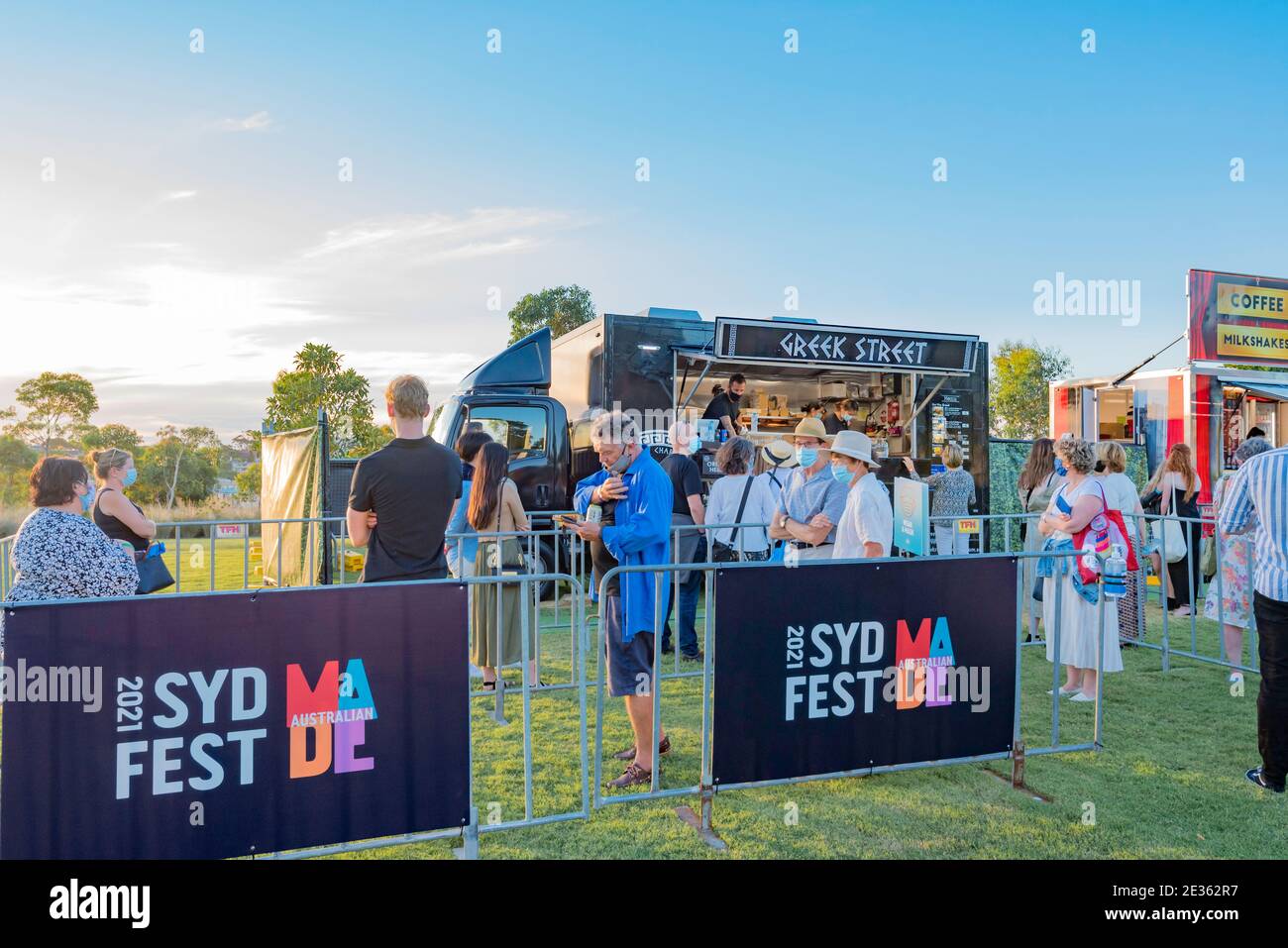 Personnes assistant au concert Uncertain four Seasons à Barangaroo Headland Dans le cadre du festival annuel de Sydney en Australie à Janvier 2021 Banque D'Images